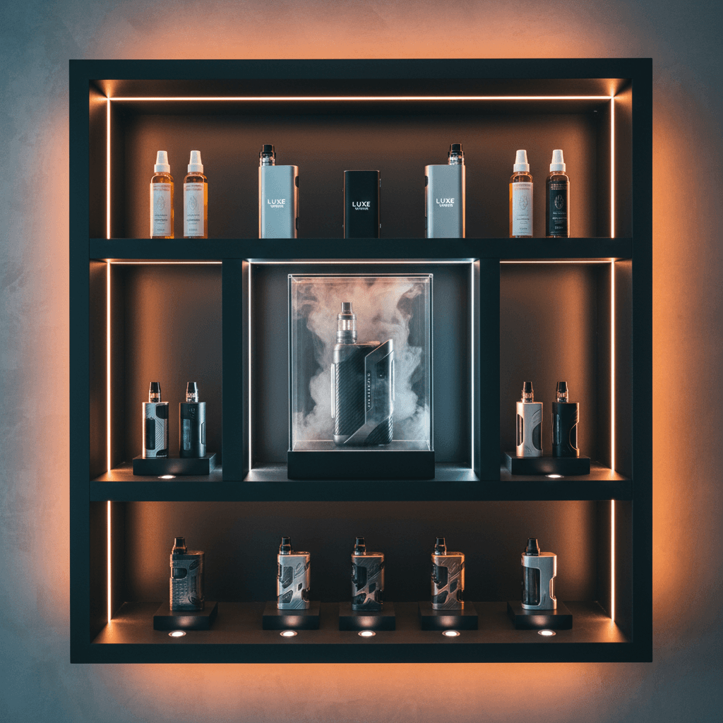 Curated vape selection on display at Puffzilla