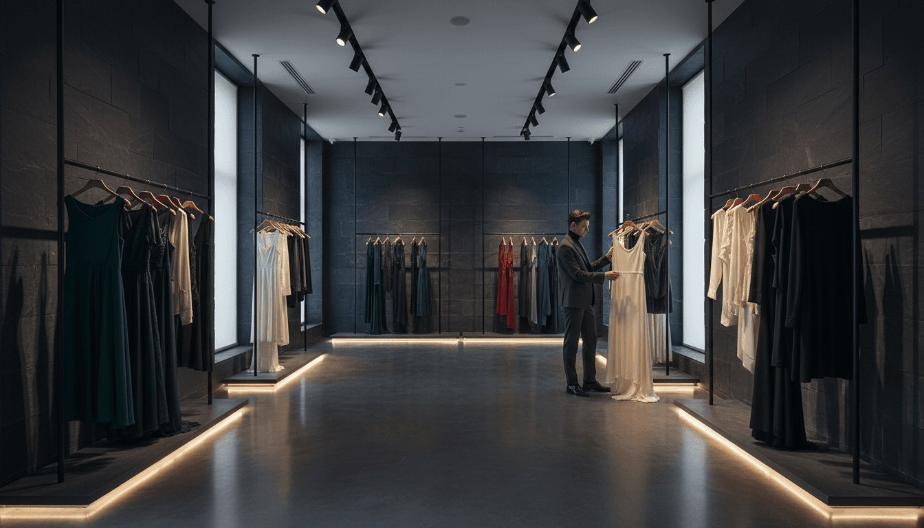 Premium smoke shop interior with luxury aesthetic and neon lighting