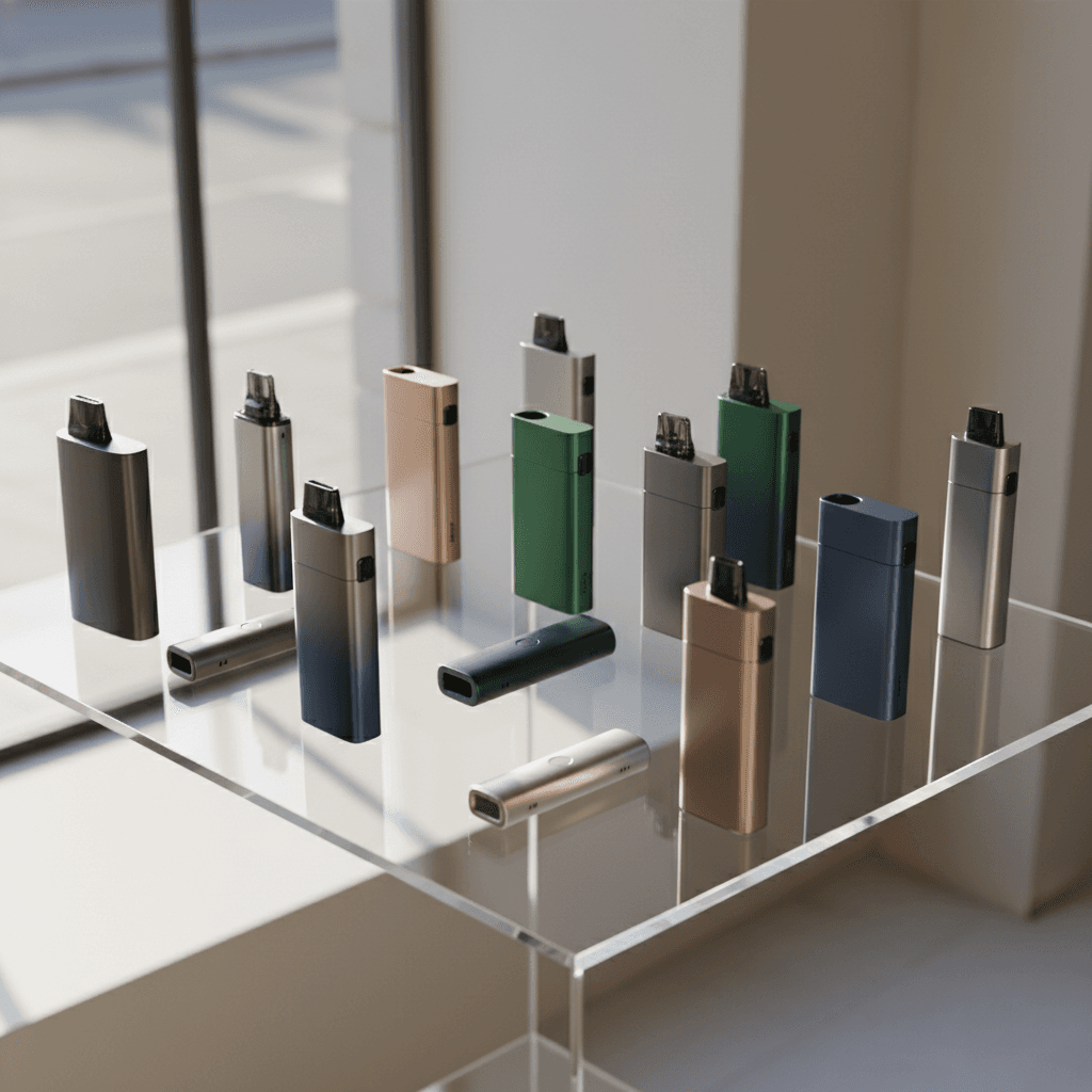 Premium vape products and accessories beautifully displayed