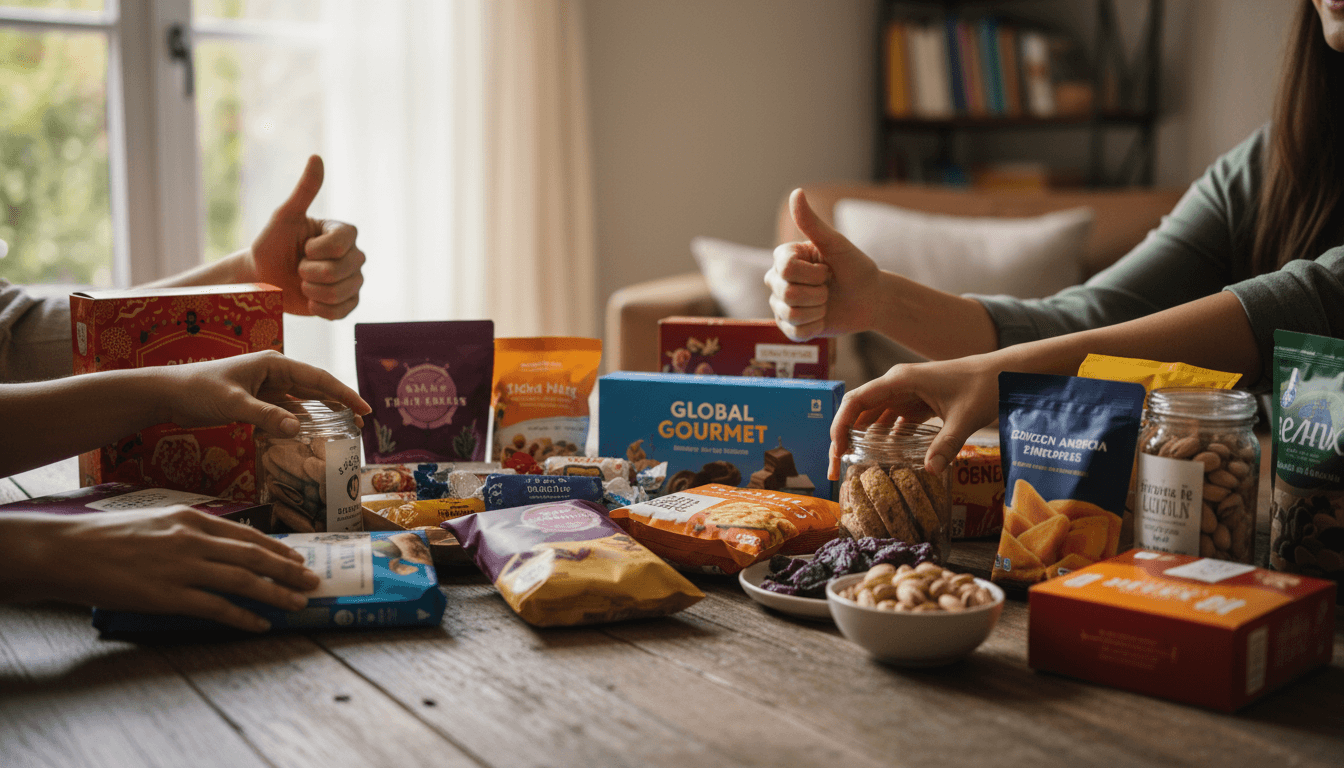 Diverse snack brands and flavors