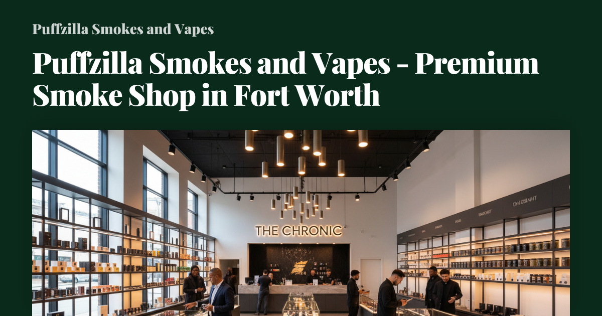 premium smoke and vape Puffzilla Smokes and Vapes